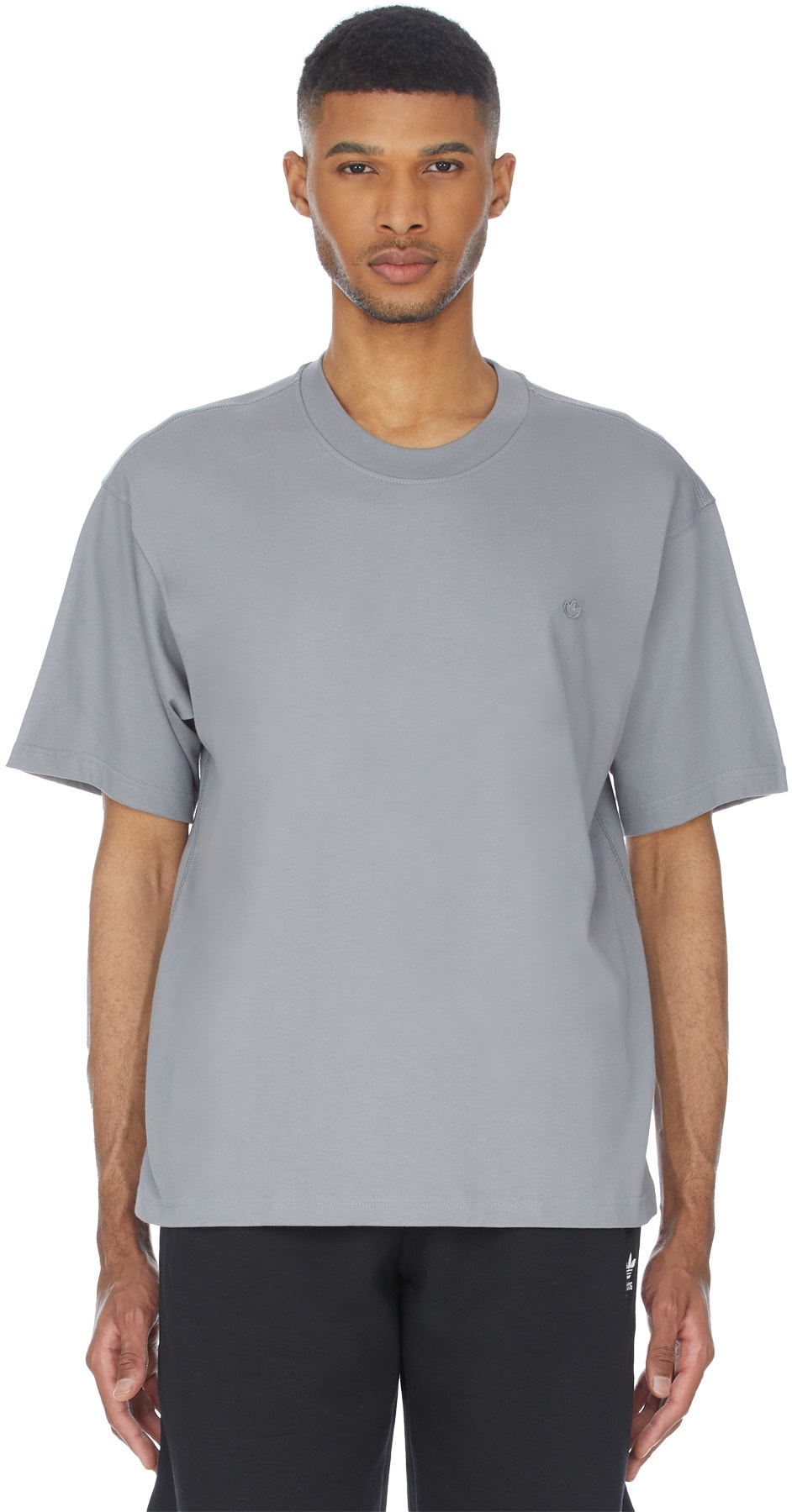 adidas Originals: Grey Adicolor Trefoil T-Shirt - 1