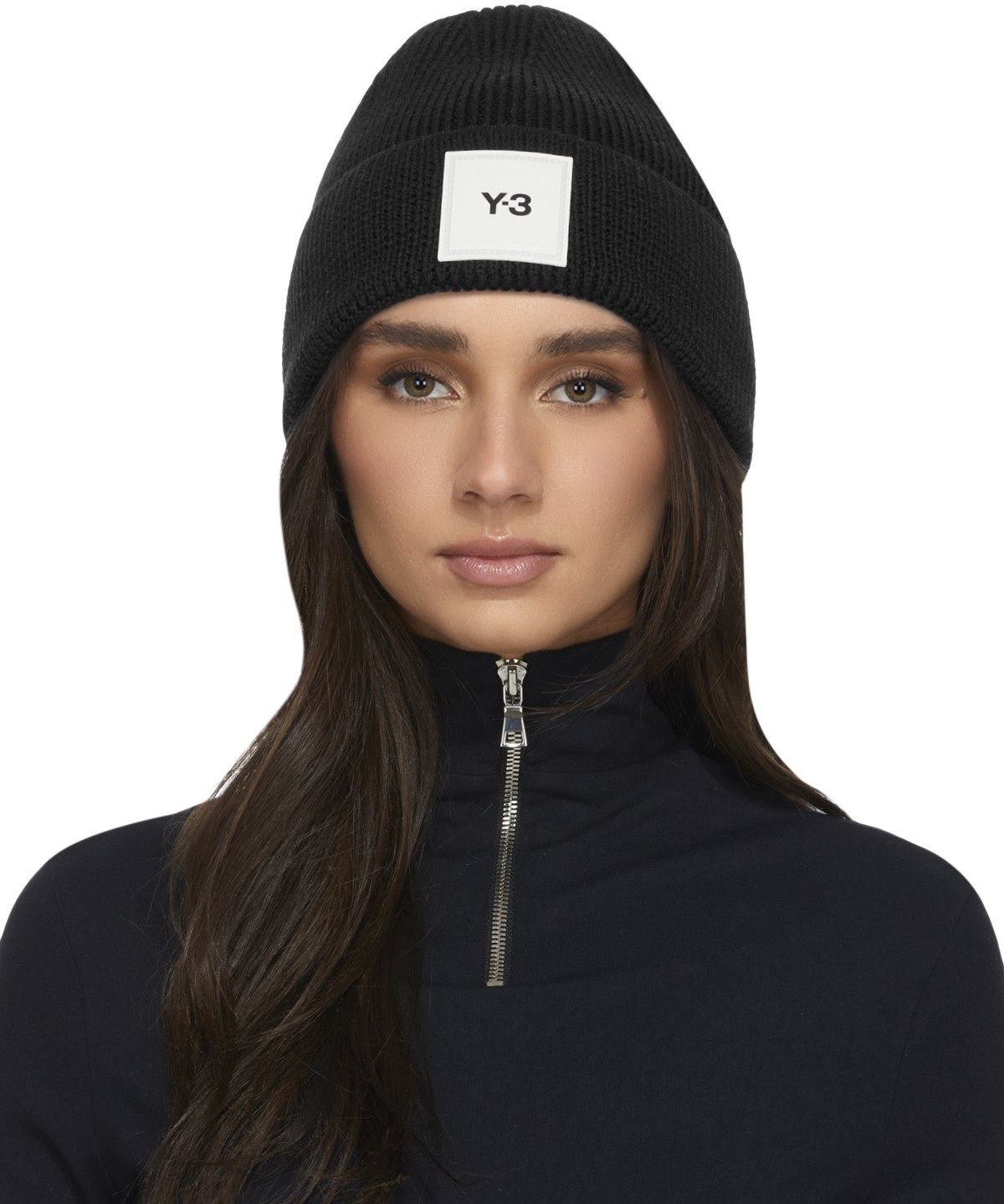 Y-3: Black Classic Beanie - 1