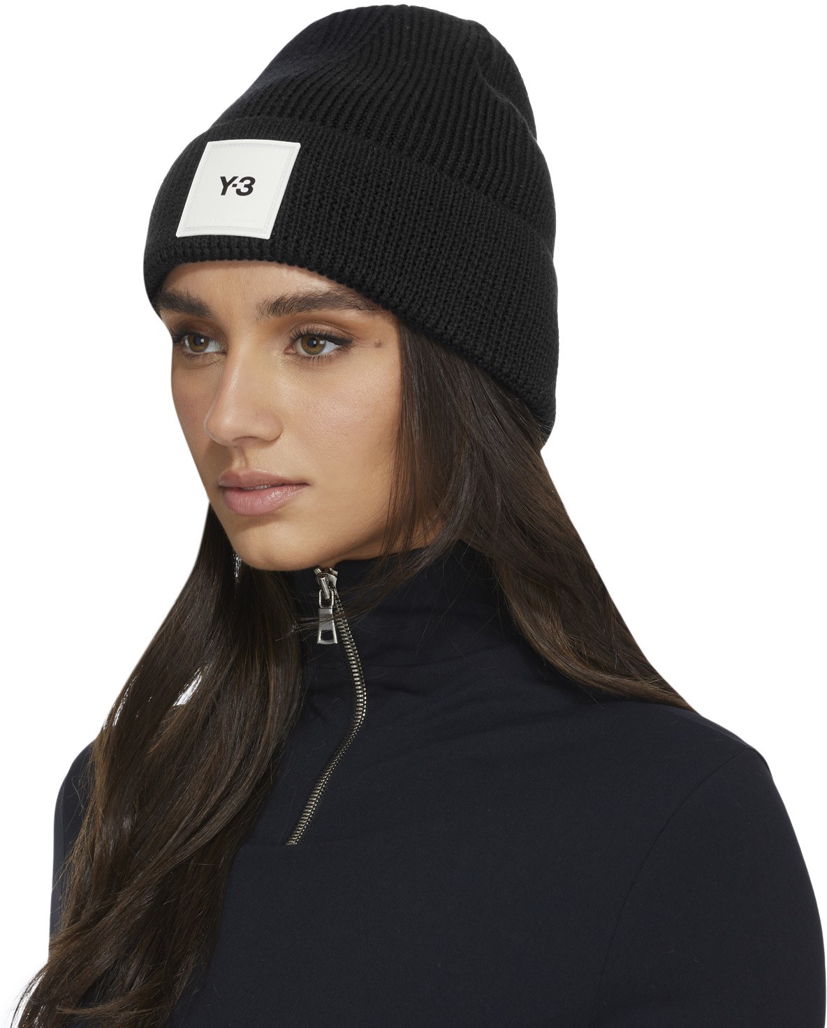 Y-3: Black Classic Beanie - 2