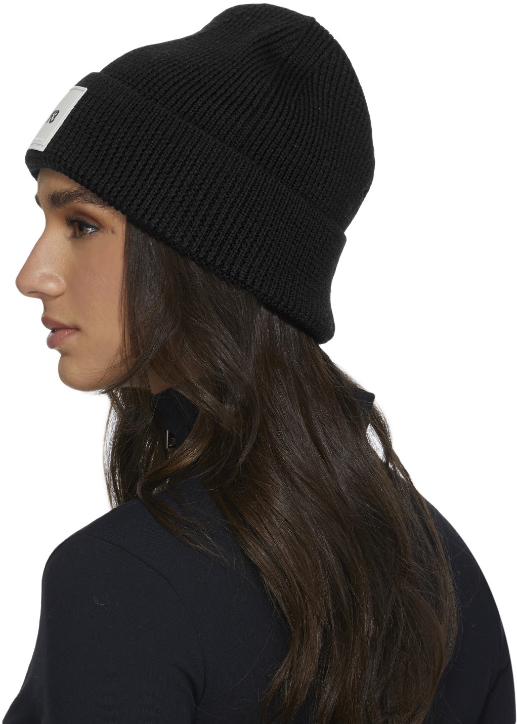 Y-3: Black Classic Beanie - 3