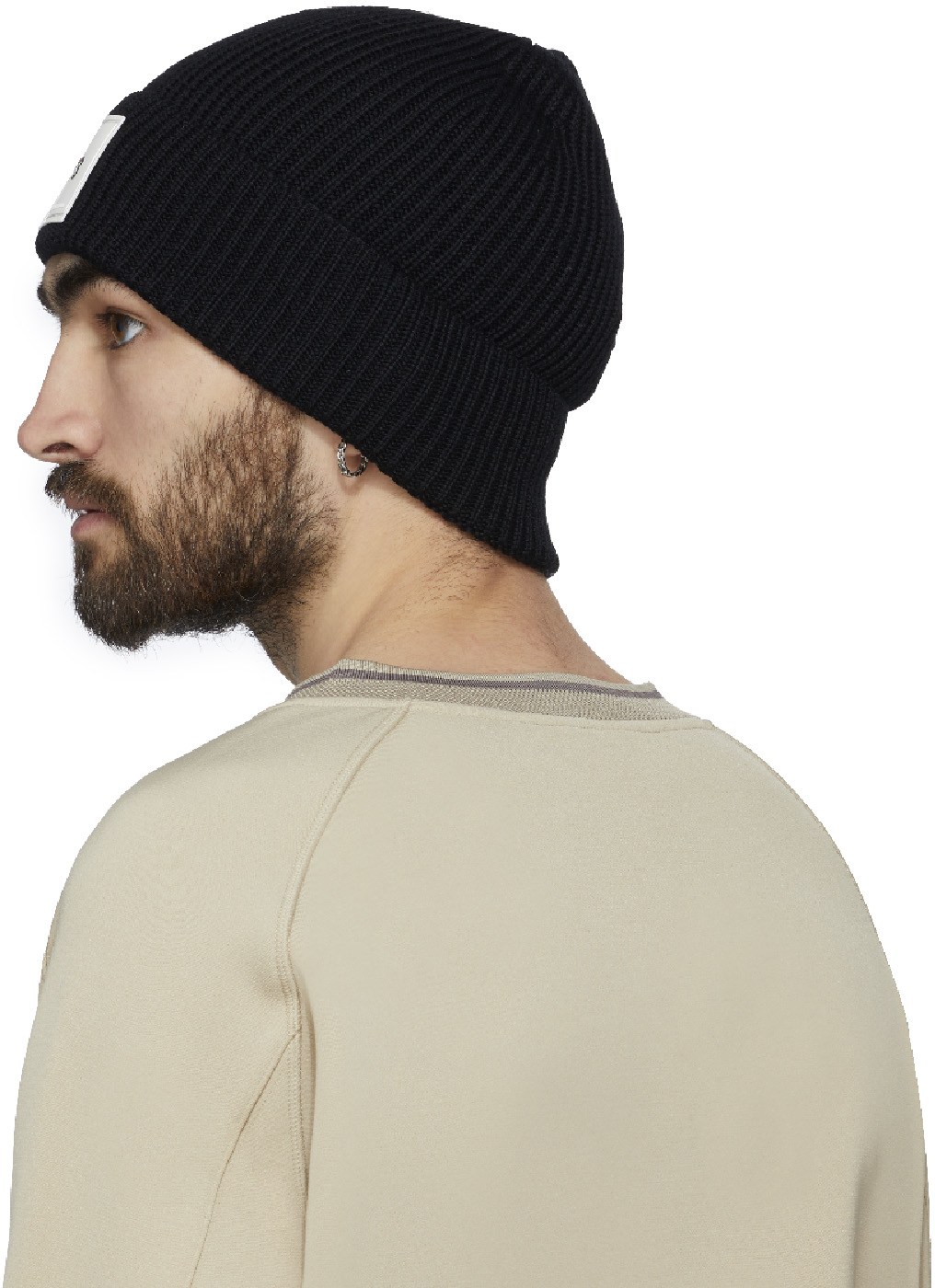 Y-3: Black Classic Beanie - 3