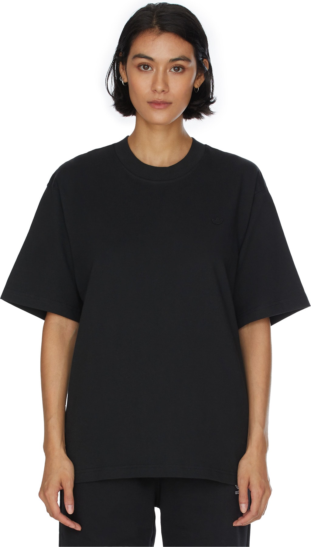 adidas Originals: Black Adicolor Trefoil T-Shirt - 1