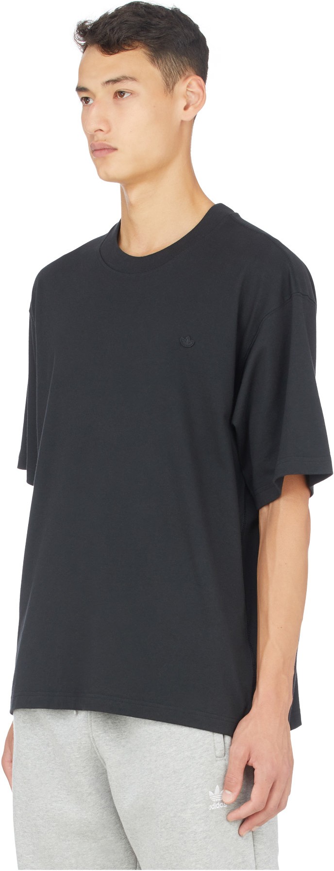 adidas Originals: Black Adicolor Trefoil T-Shirt - 2