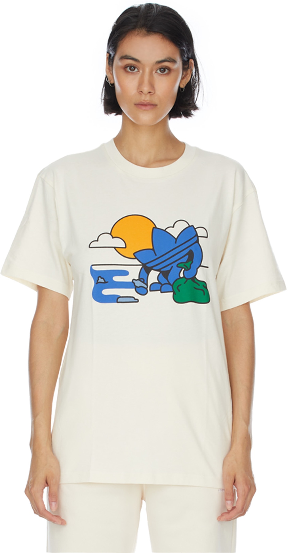 adidas Originals: White Treffy Recycles T-Shirt - 1