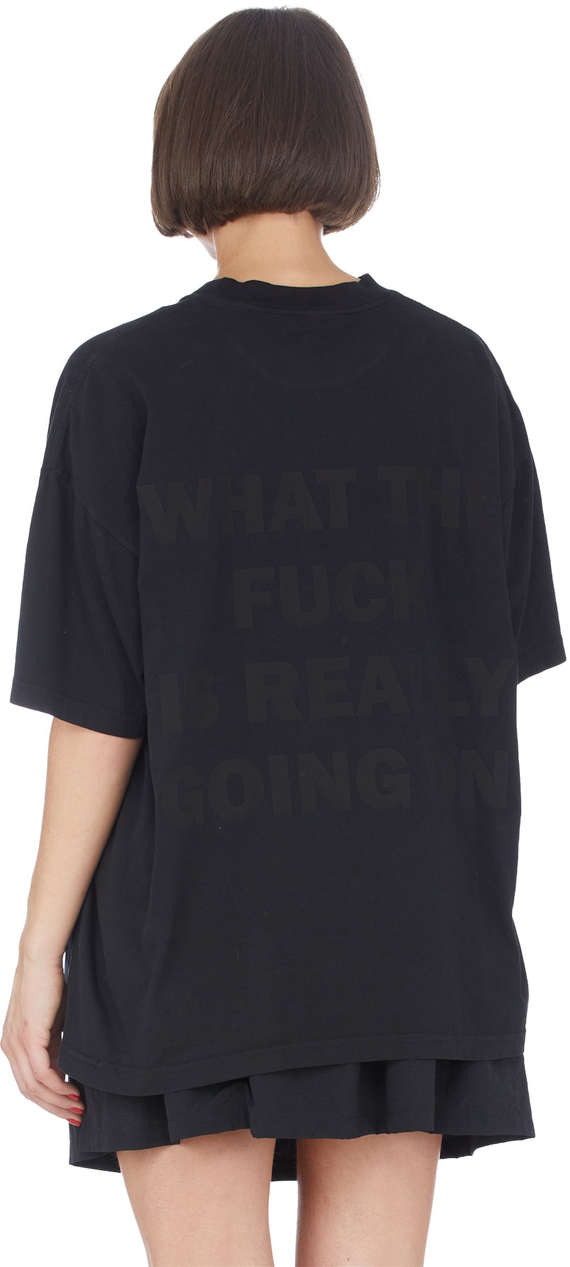 influenceu: Black WTF T-Shirt - 3