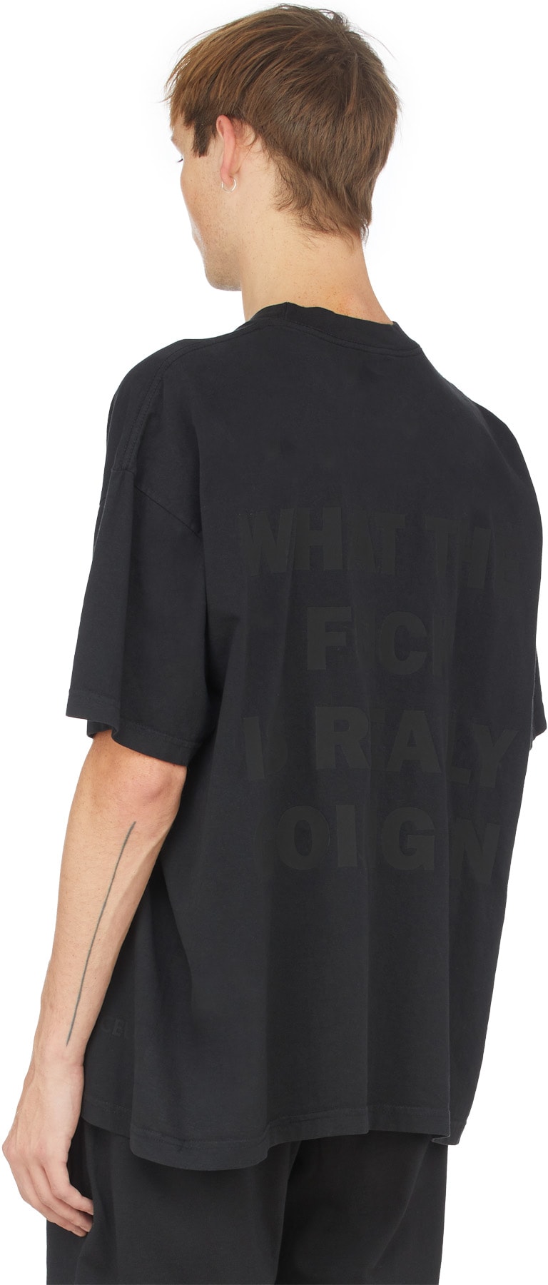influenceu: Black WTF T-Shirt - 3