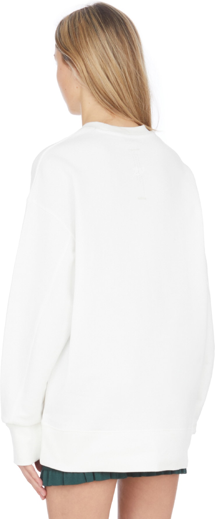 Y-3: White Classic Chest Logo Crew Sweater - 3