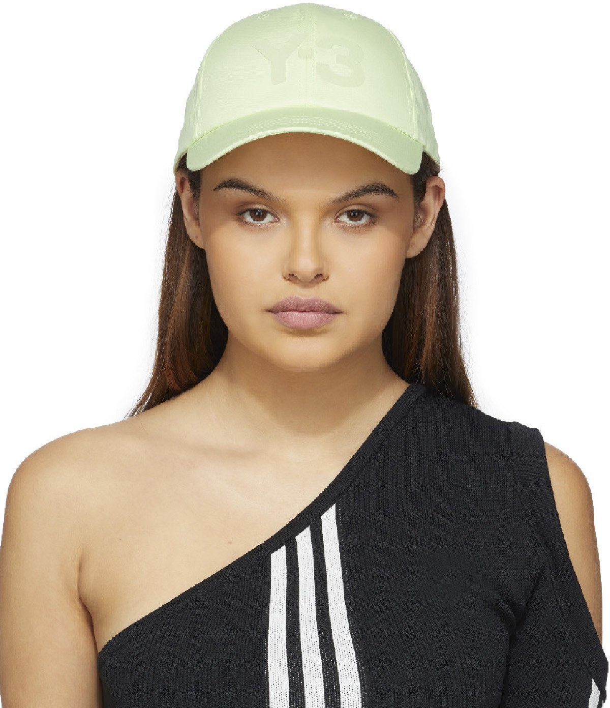 Y-3: Green Logo Cap - 1