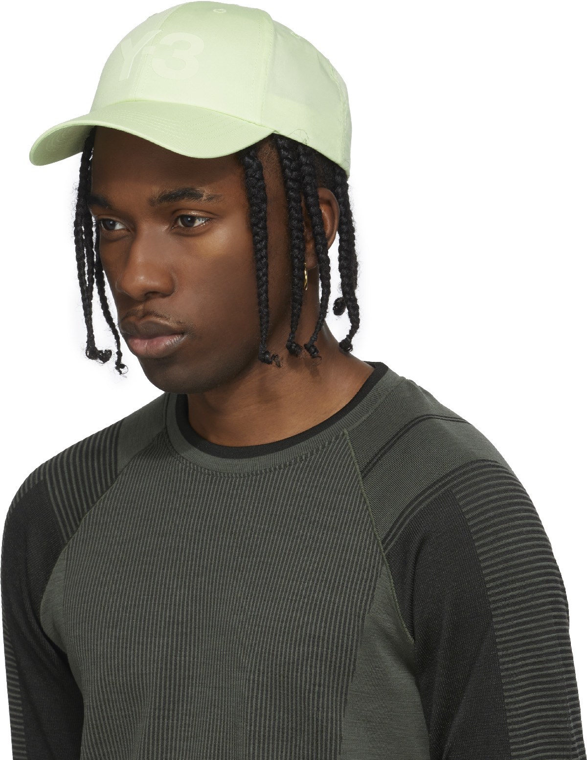 Y-3: Green Logo Cap - 2