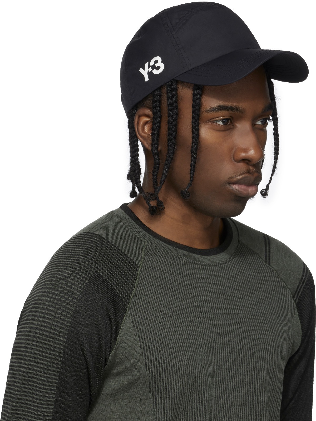 Y-3: Black CH1 Cordura Cap - 3