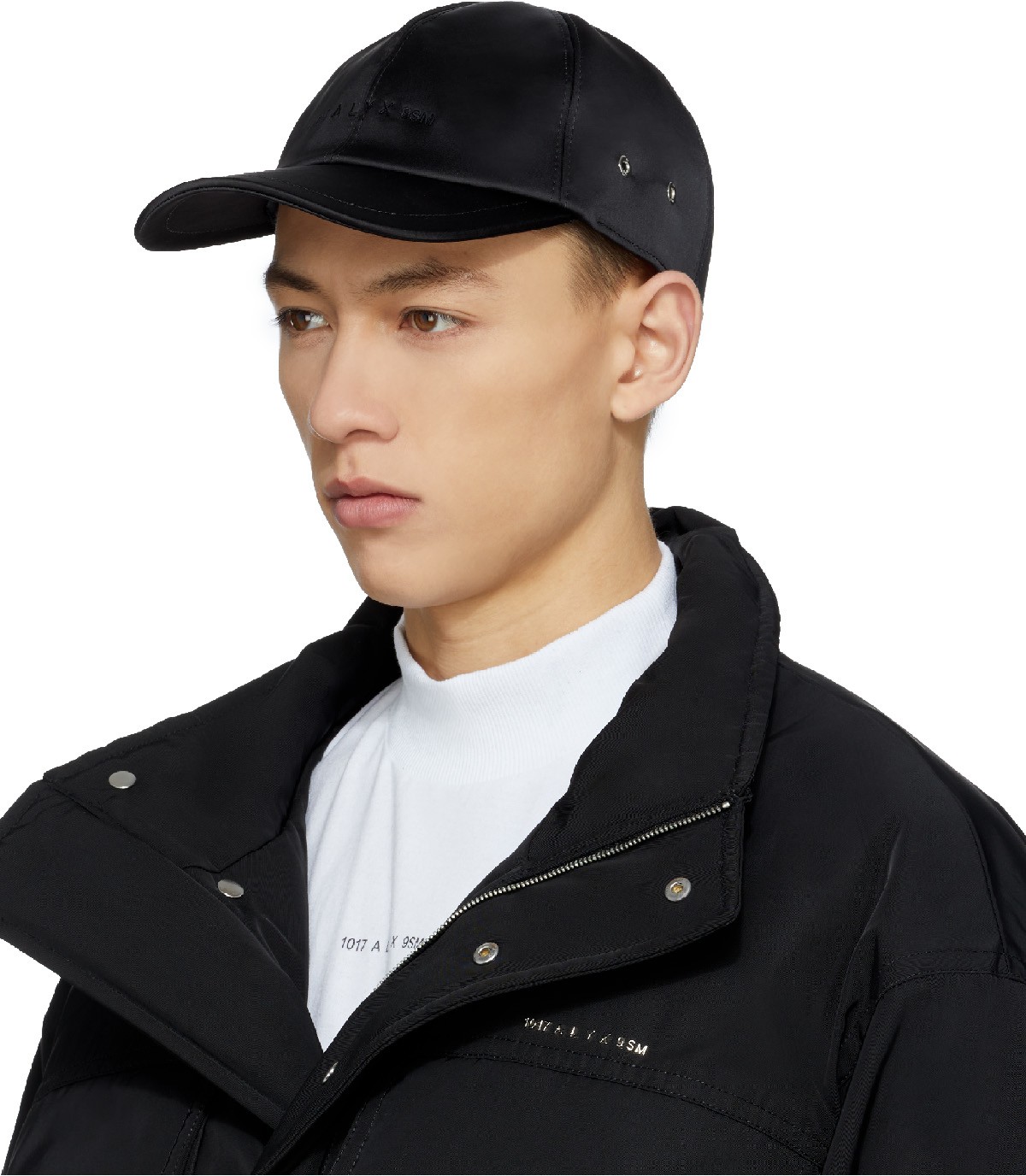 1017 ALYX 9SM: Black Satin Logo Cap - 2