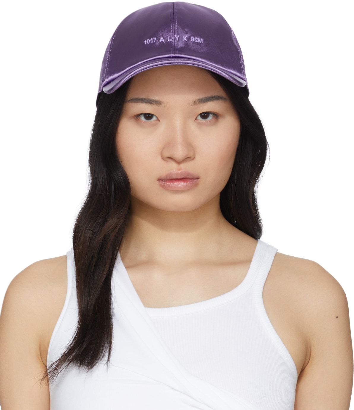 1017 ALYX 9SM: Mauve Casquette Logo en Satin Mauve - 1