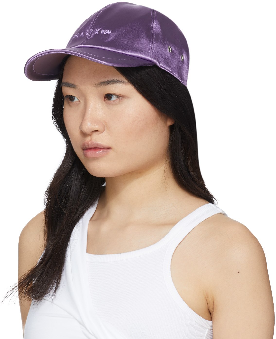 1017 ALYX 9SM: Mauve Casquette Logo en Satin Mauve - 2