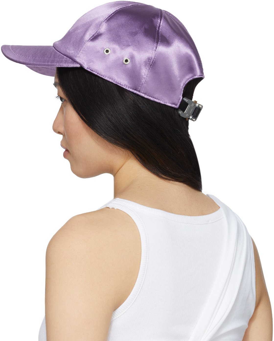 1017 ALYX 9SM: Mauve Casquette Logo en Satin Mauve - 3