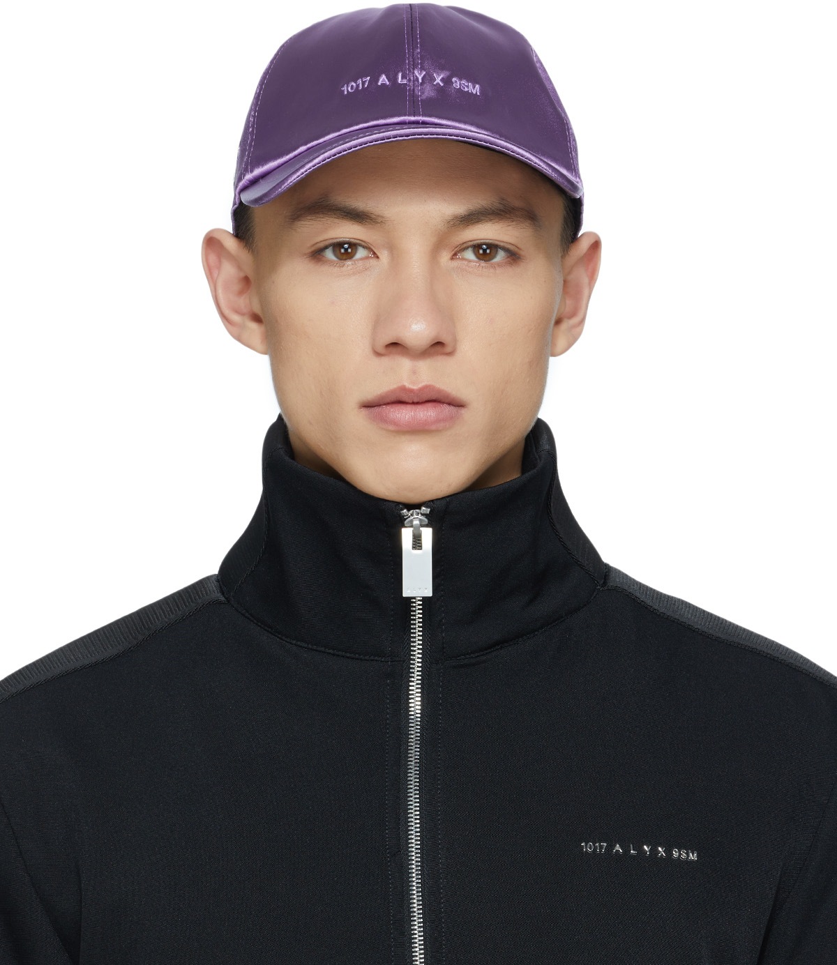 1017 ALYX 9SM: Mauve Casquette Logo en Satin Mauve - 1