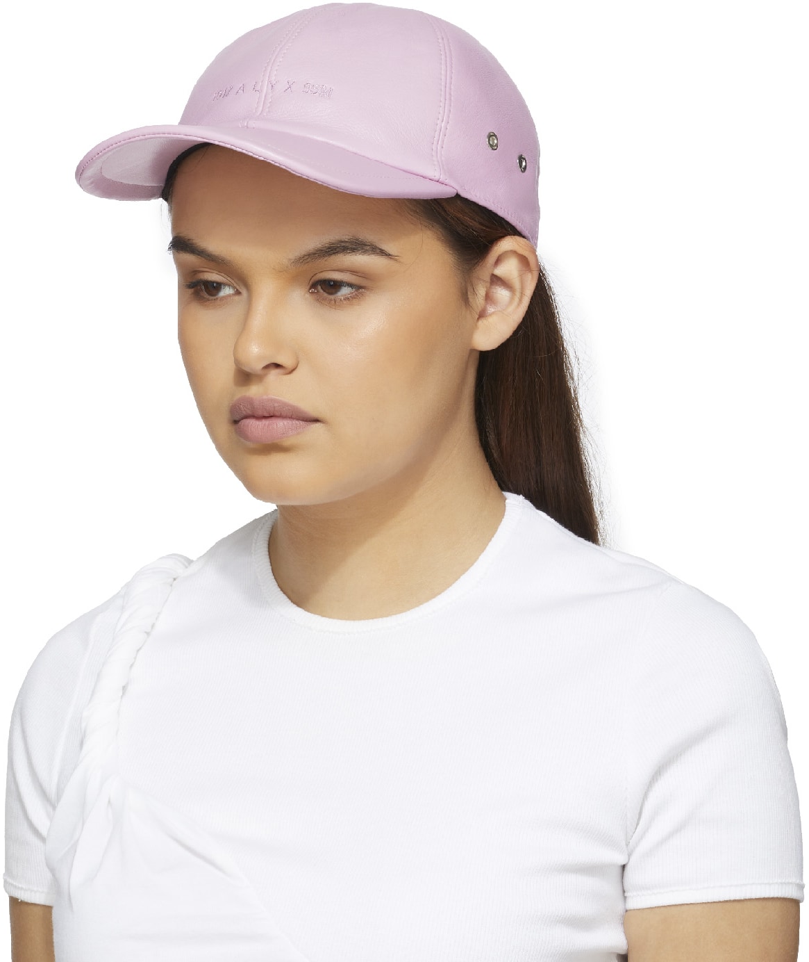 1017 ALYX 9SM: Rose Casquette Logo en Cuir Rose - 2