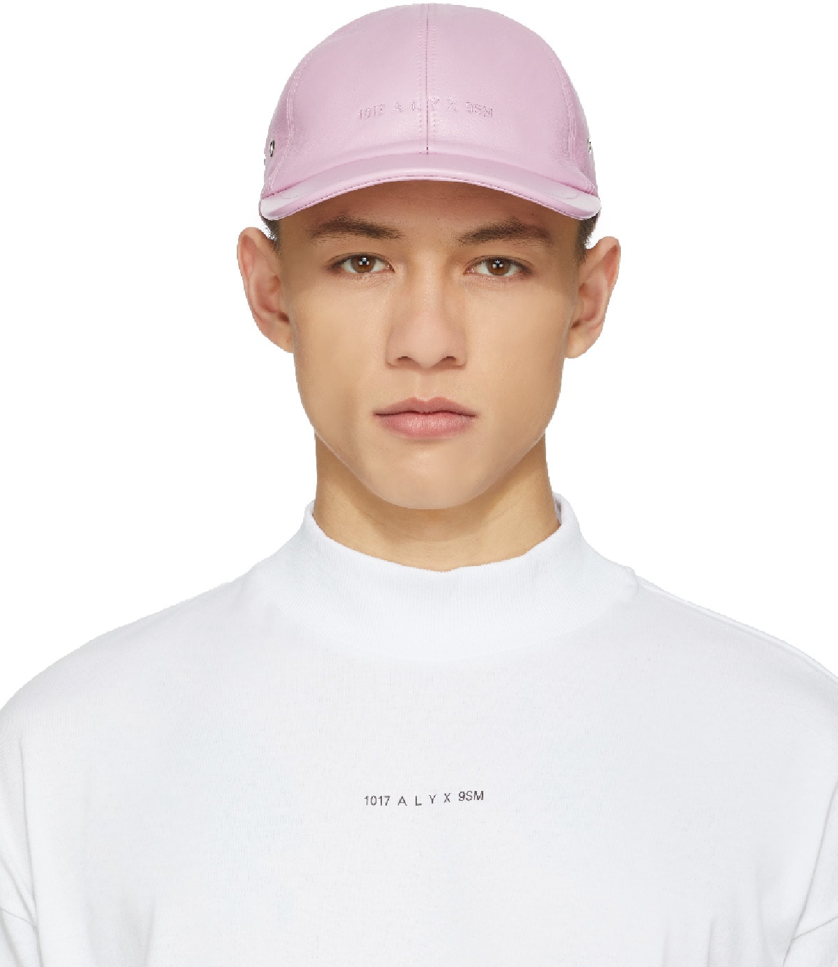 1017 ALYX 9SM: Rose Casquette Logo en Cuir Rose - 1