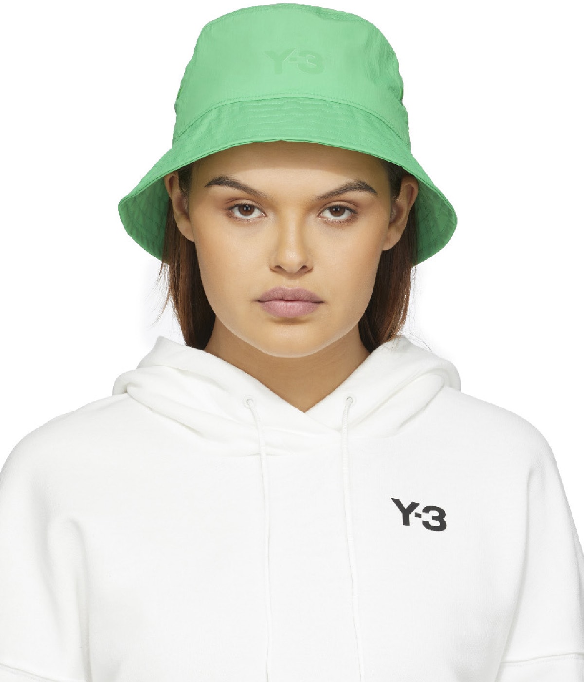 Y-3: Green Classic Bucket Hat - 1