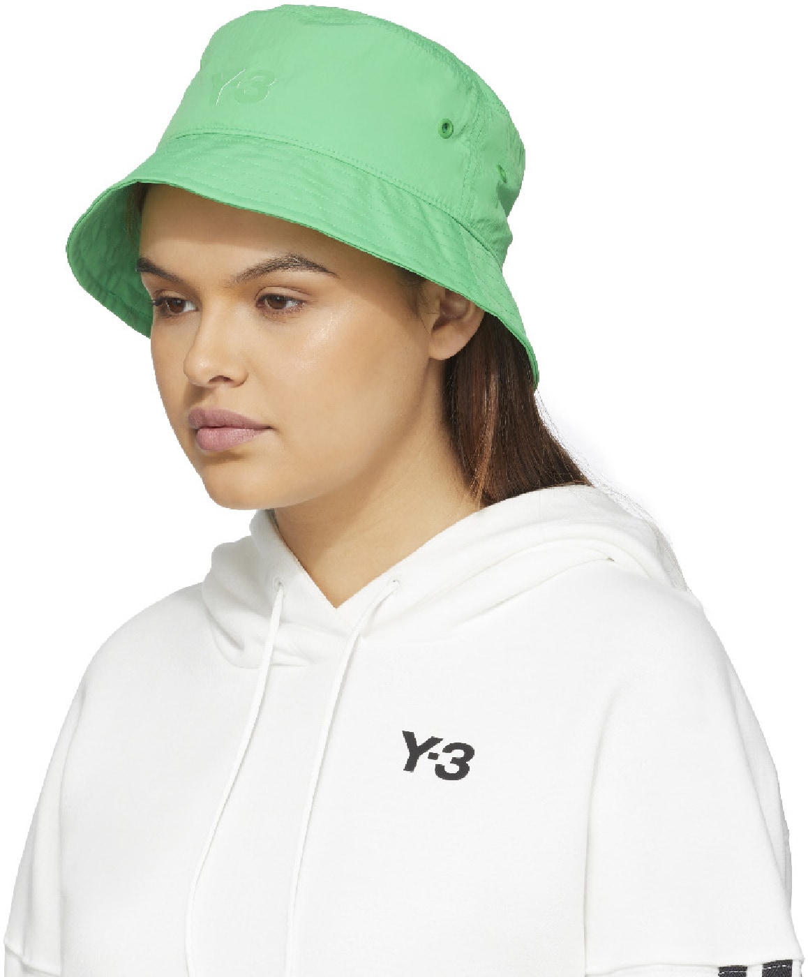 Y-3: Green Classic Bucket Hat - 2