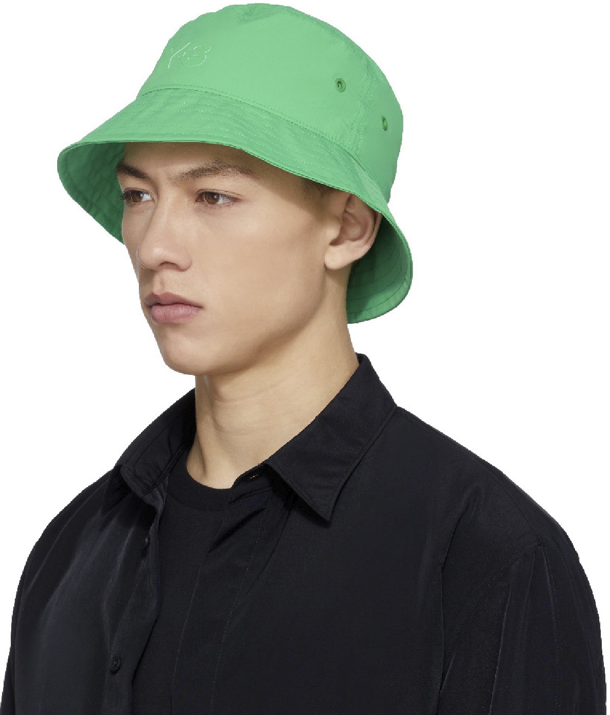 Y-3: Green Classic Bucket Hat - 2