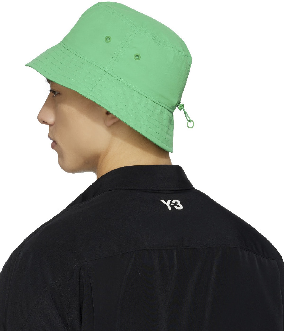 Y-3: Green Classic Bucket Hat - 3