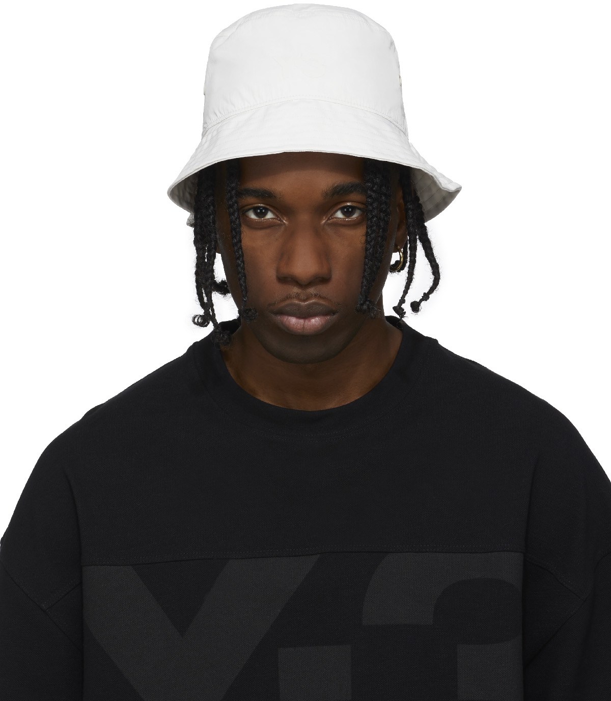 Y-3: Neutrals Classic Bucket Hat - 1