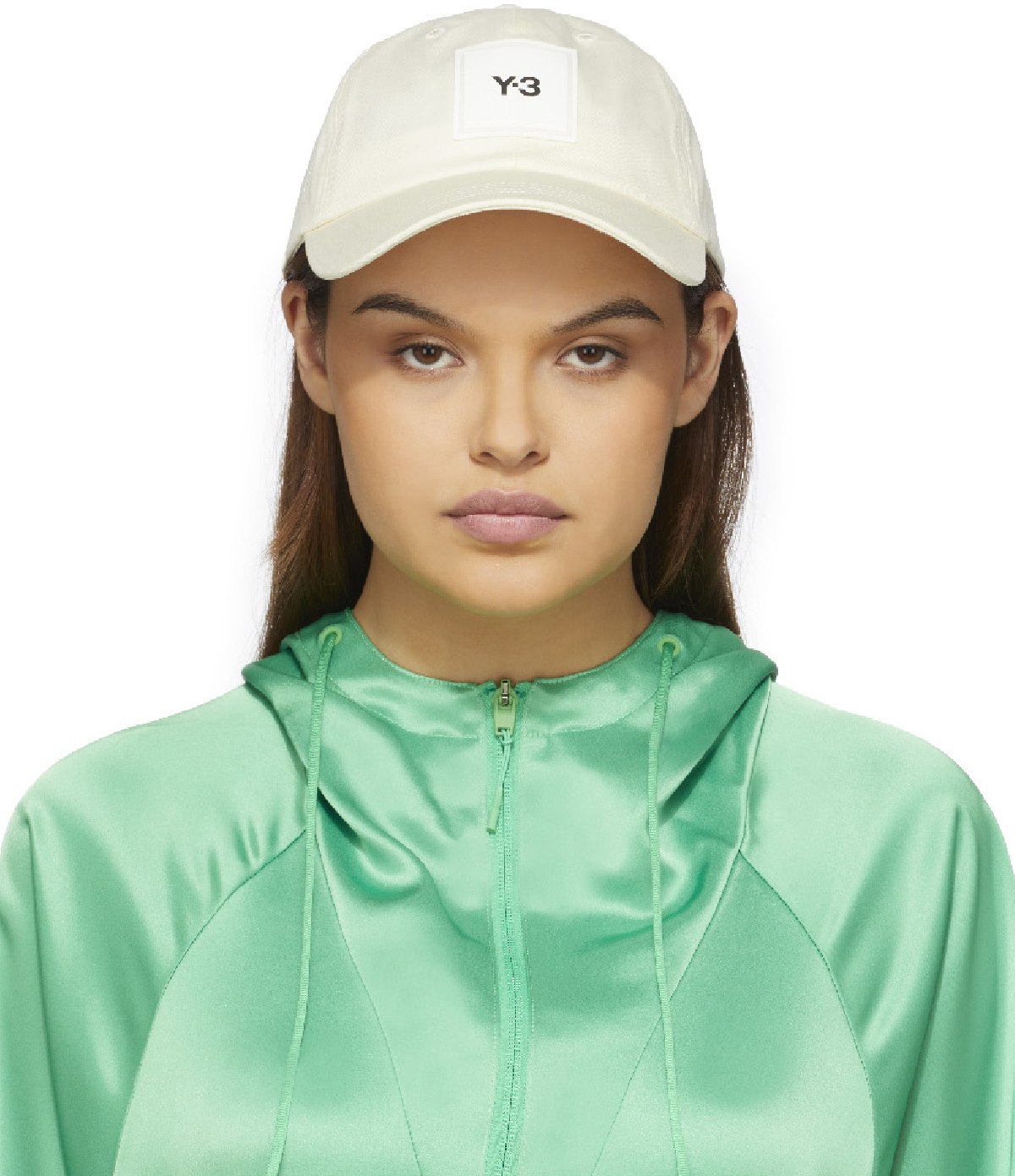 Y-3: White Square Label Cap - 1