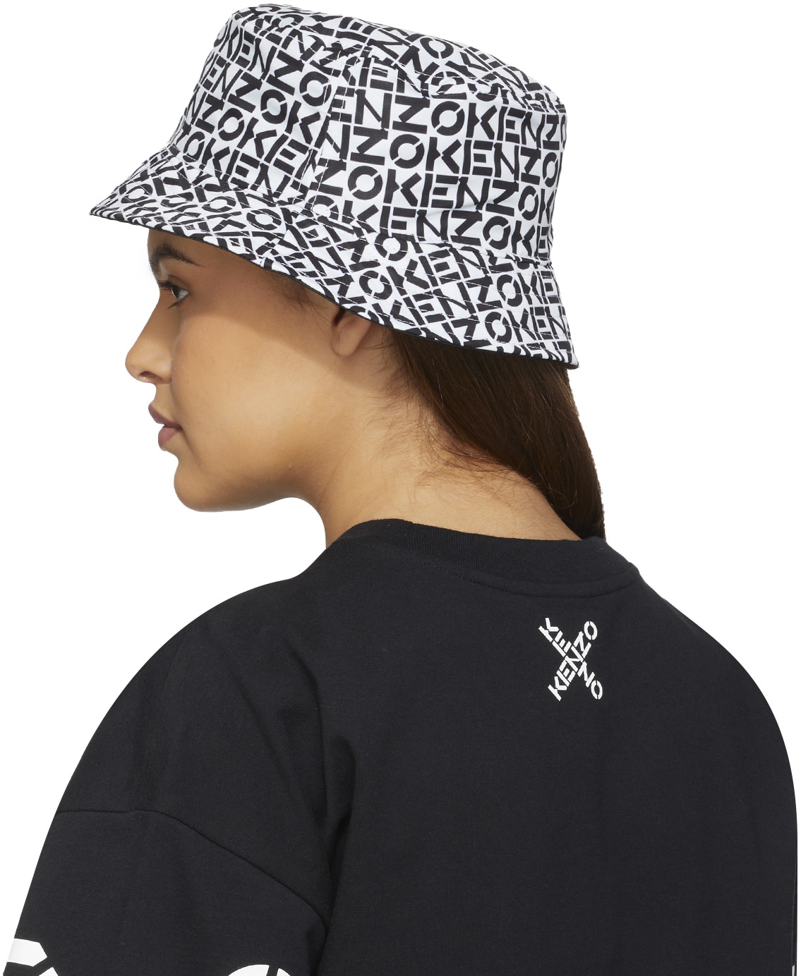 Kenzo: Multicolor Monogram Reversible Bucket Hat - 3