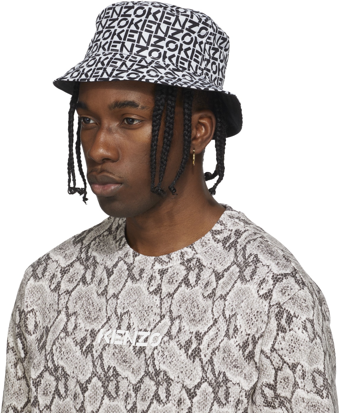 Kenzo: Multicolor Monogram Reversible Bucket Hat - 2