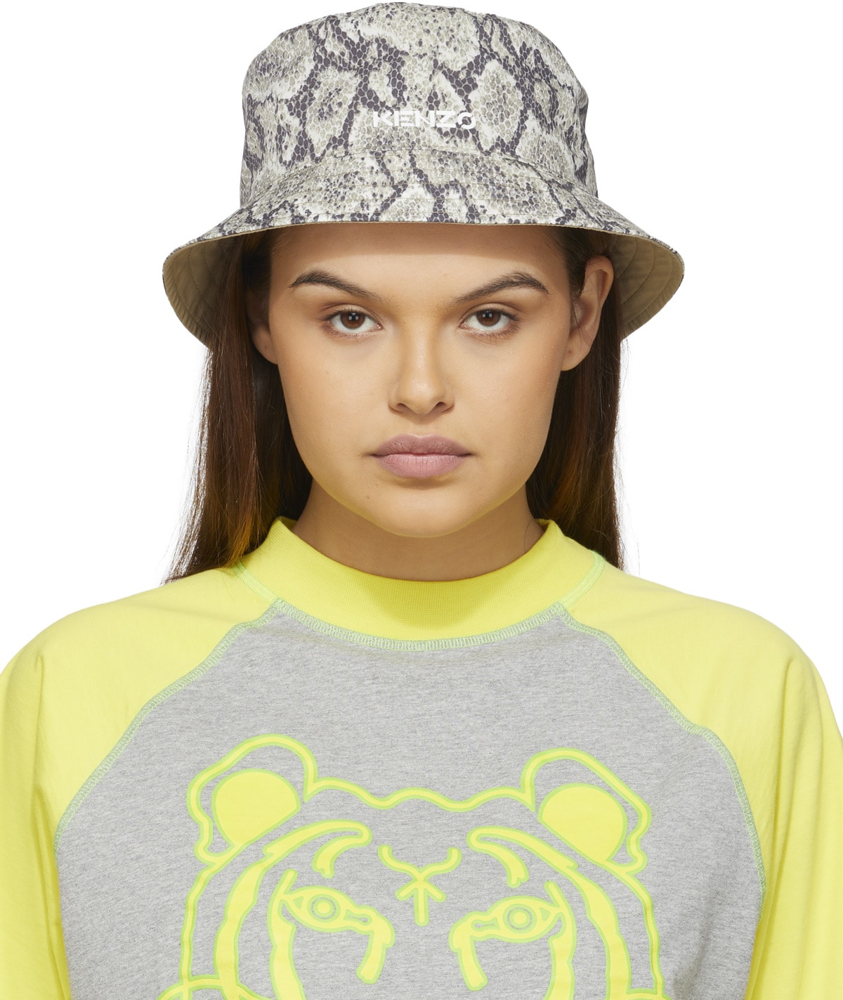 Kenzo: Multicolor 'Python' Reversible Bucket Hat - 1