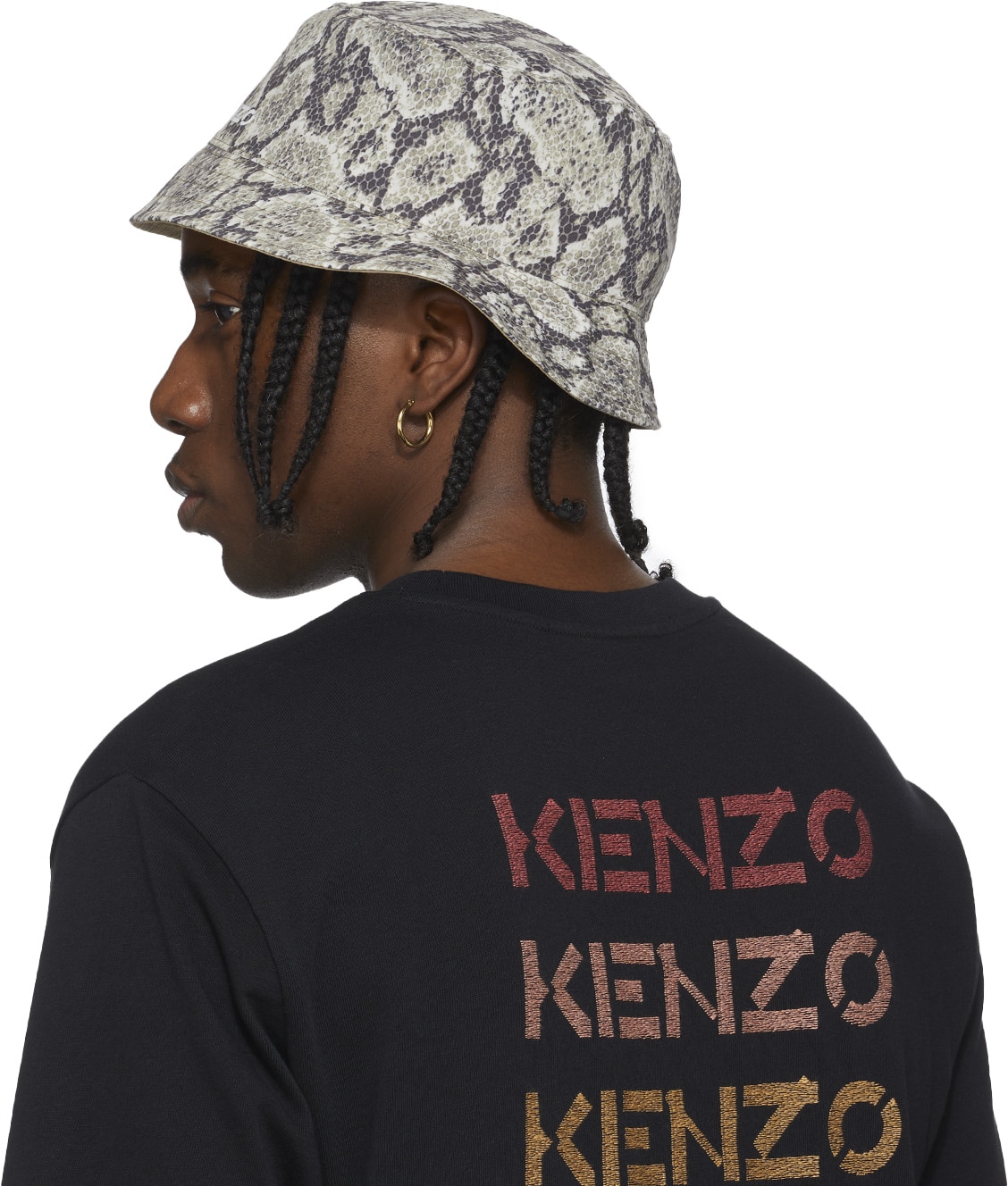 Kenzo: Multicolores Bob Réversible 'Python' Multicolores - 3