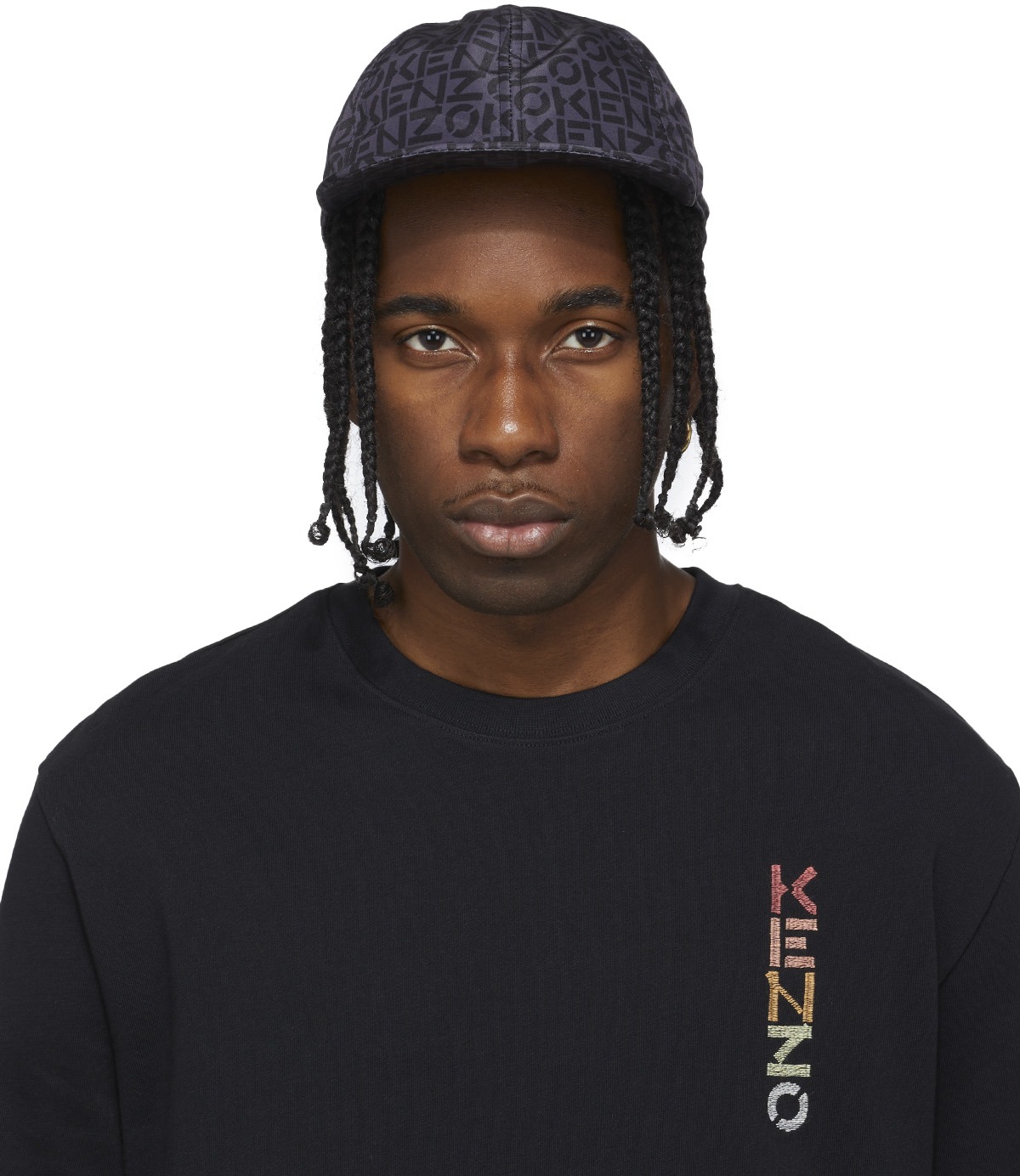 Kenzo: Multicolores Casquette de Baseball à Monogramme Multicolores - 1