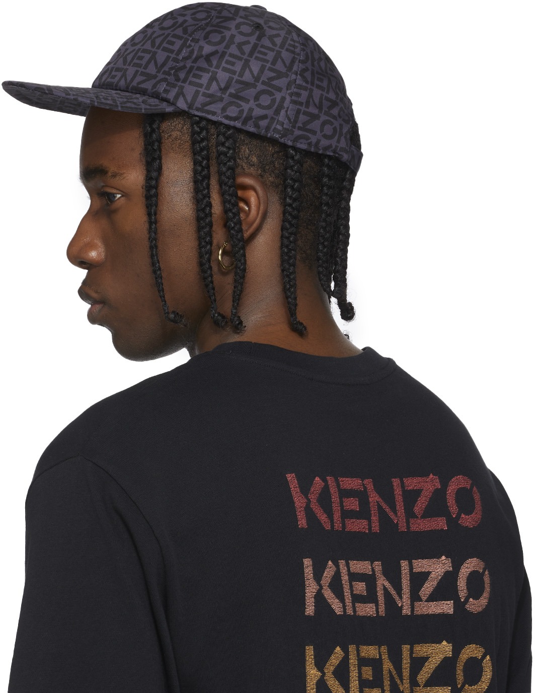 Kenzo: Multicolores Casquette de Baseball à Monogramme Multicolores - 3