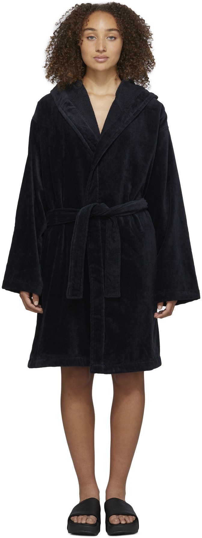 Y-3: Black Bath Robe - 1