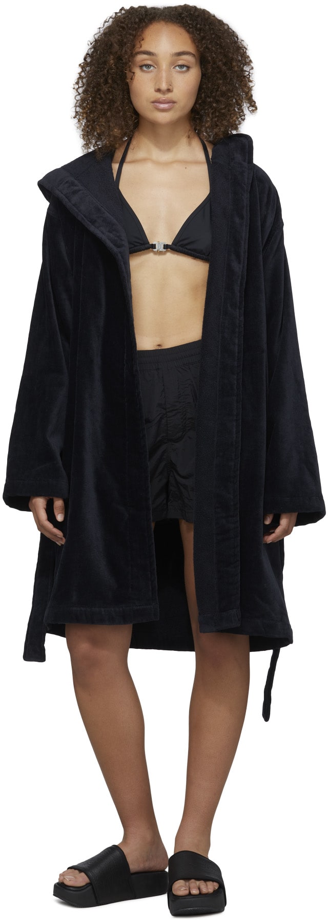 Y-3: Black Bath Robe - 4