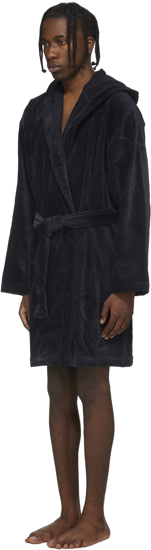 Y-3: Black Bath Robe - 2