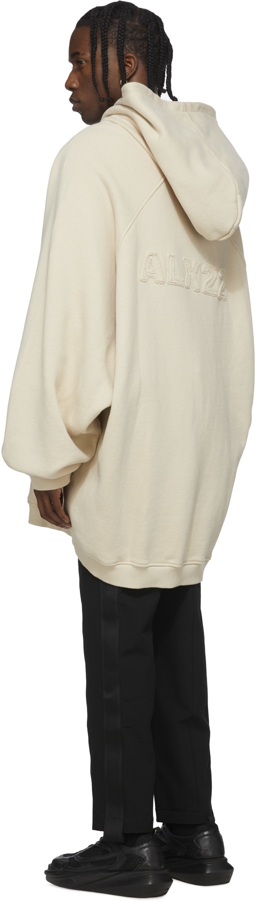 1017 ALYX 9SM: White Raw Cut Hoodie - 3