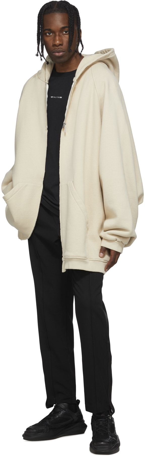 1017 ALYX 9SM: White Raw Cut Hoodie - 4