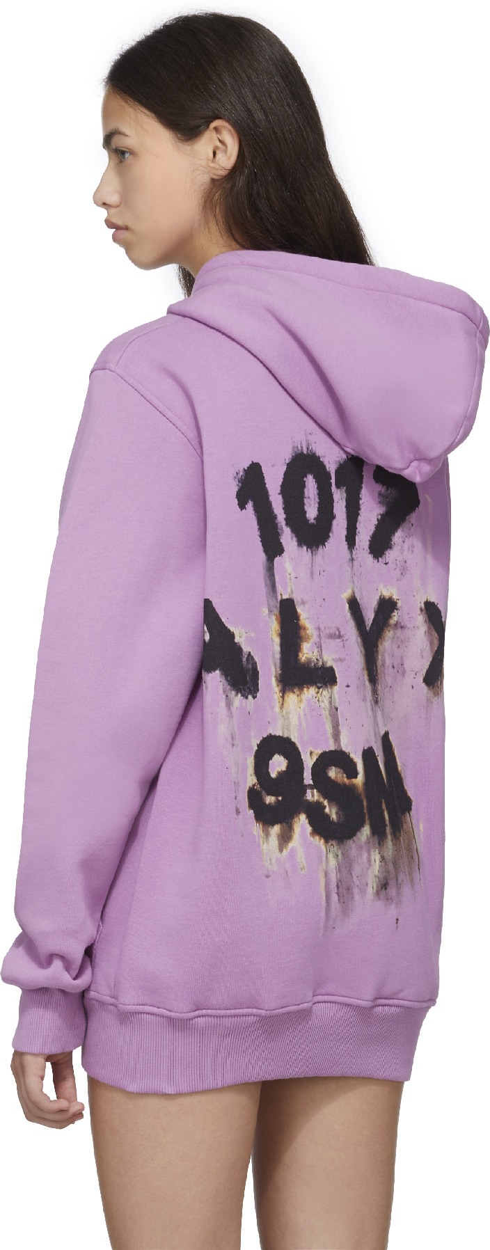 1017 ALYX 9SM: Rose Pull à Capuche avec Graphique Rose - 3