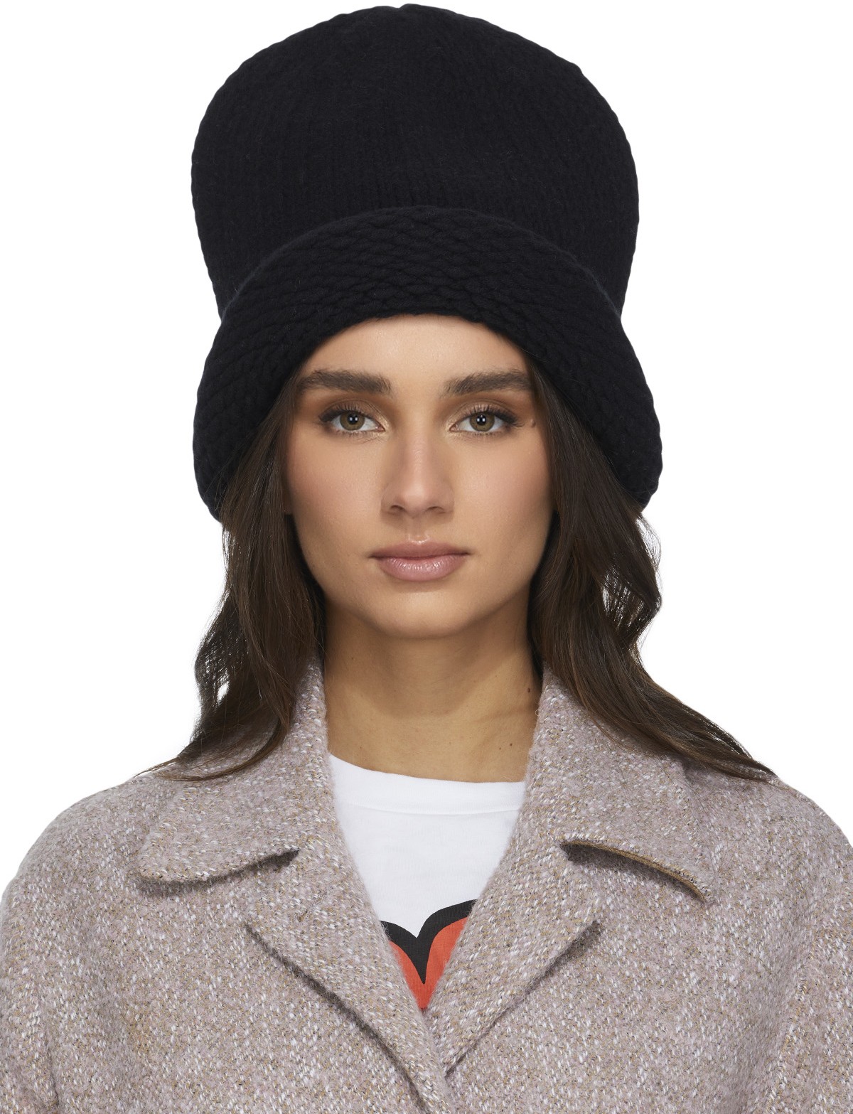 Kenzo: Noir Bonnet en Laine Noir - 1