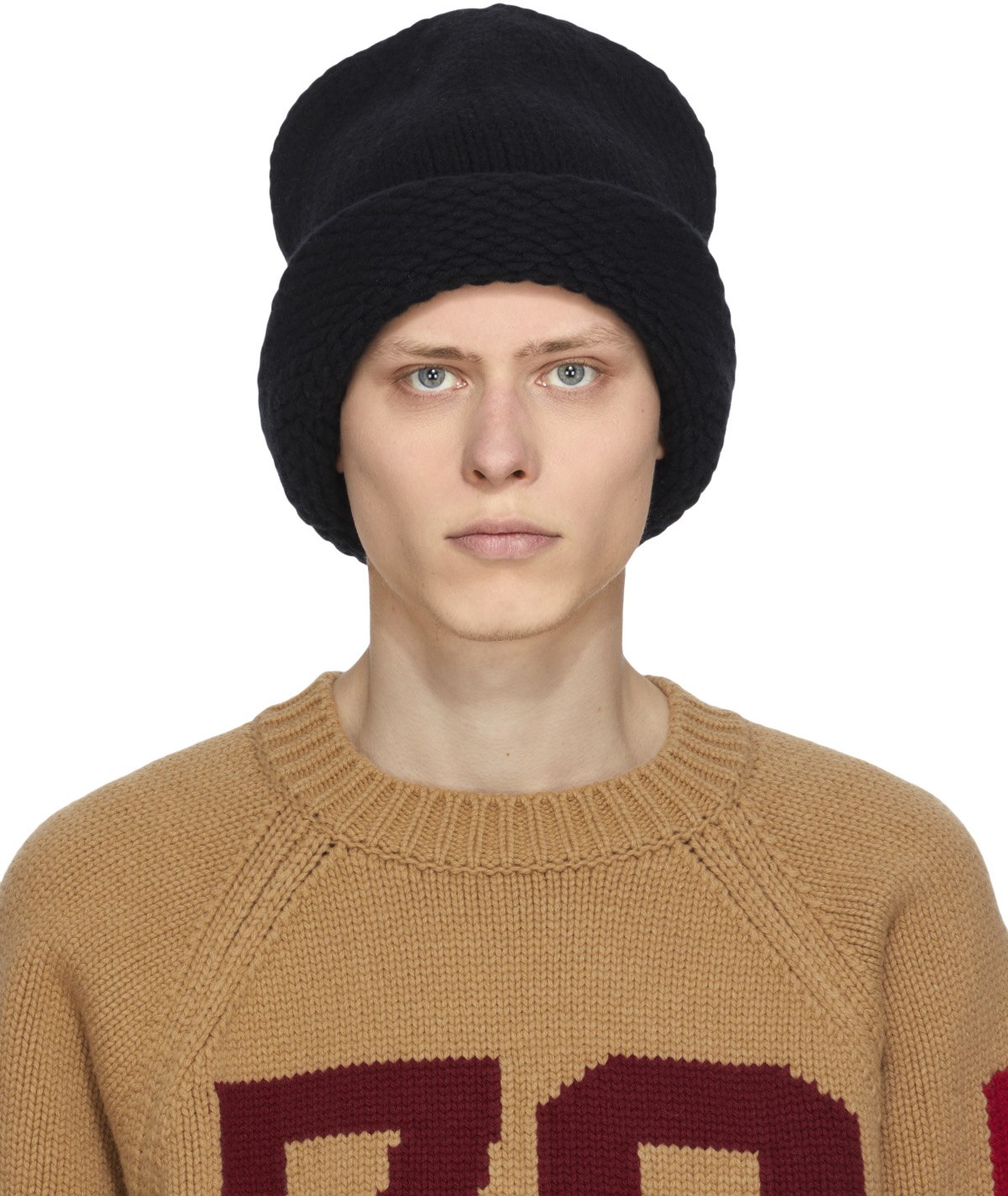 Kenzo: Black Wool Beanie - 1