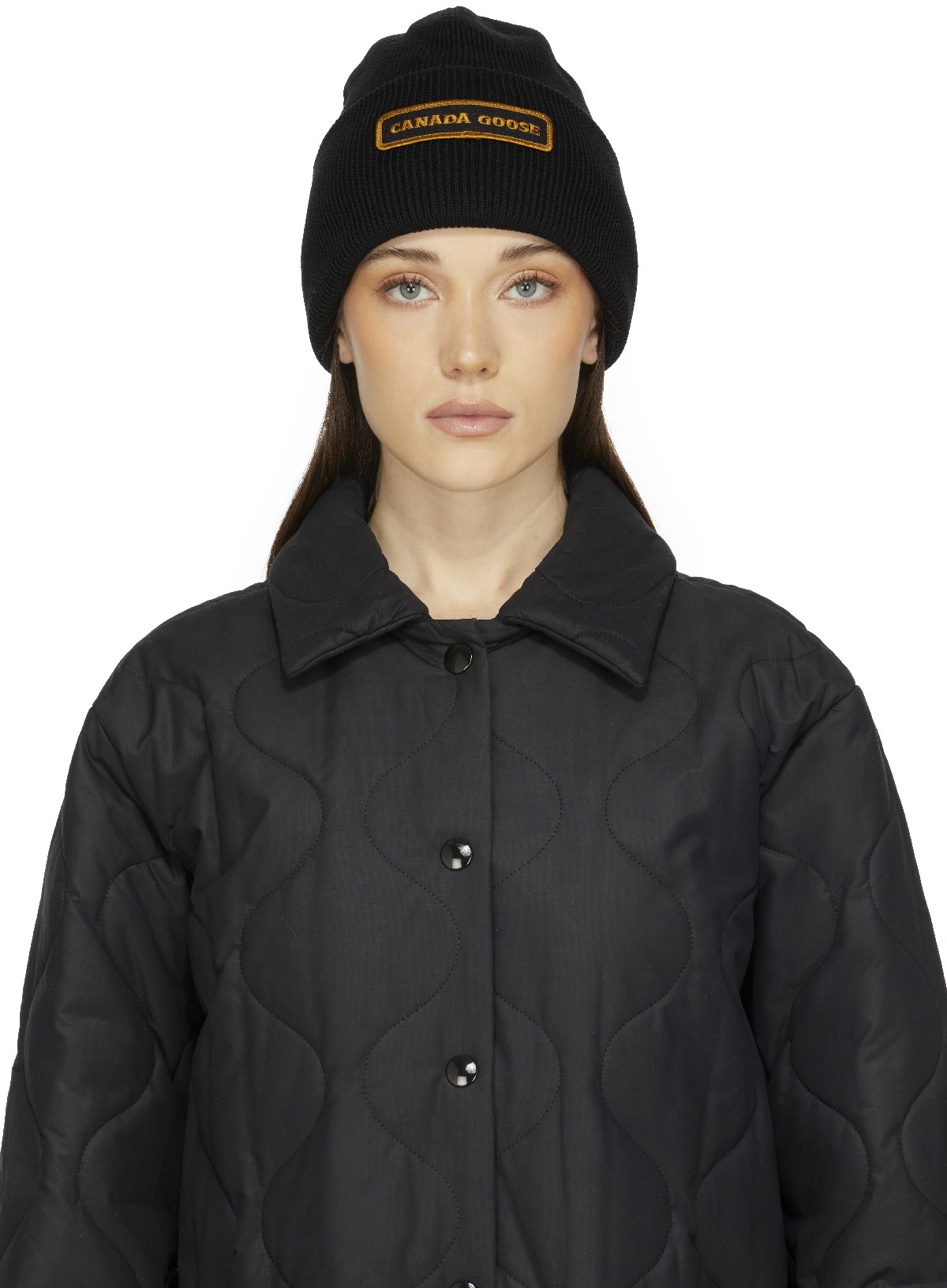 Canada Goose: Noir Toque Emblème Noir - 1