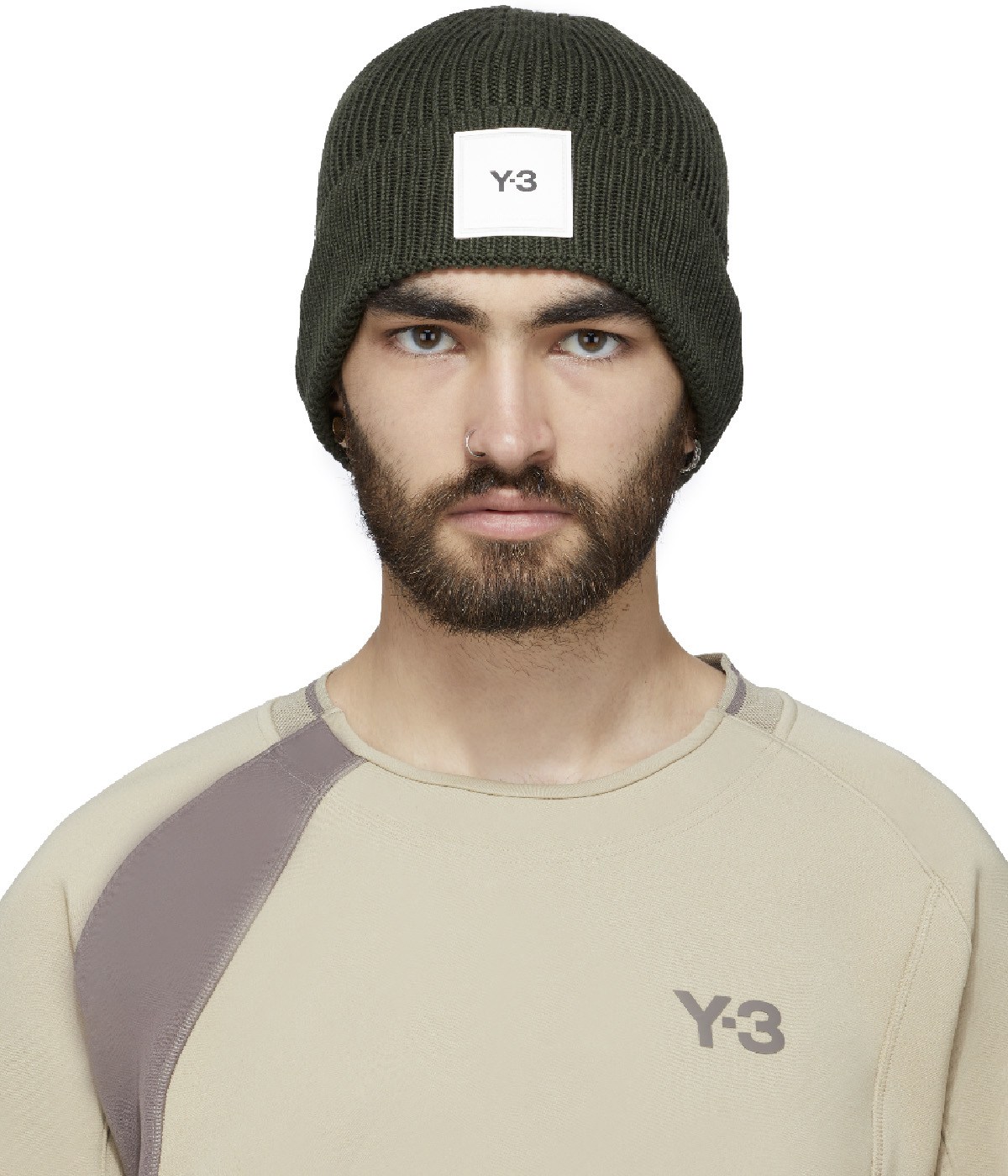 Y-3: Vert Bonnet Classique Vert - 1