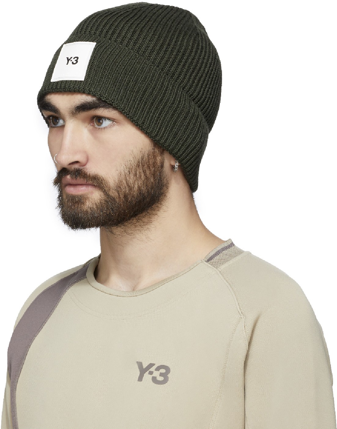 Y-3: Vert Bonnet Classique Vert - 2