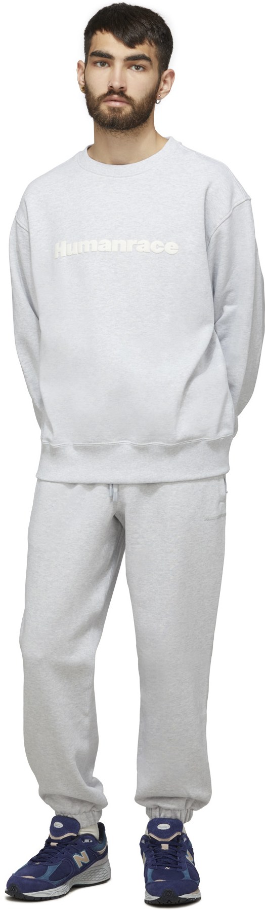 adidas Originals x Pharrell Williams: Grey Pharrell Williams Basics Pant - 4