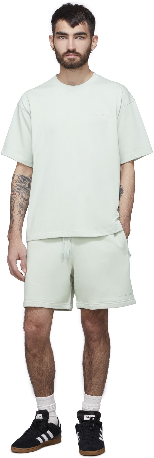 adidas Originals x Pharrell Williams: Green Pharrell Williams Basics T-Shirt - 4