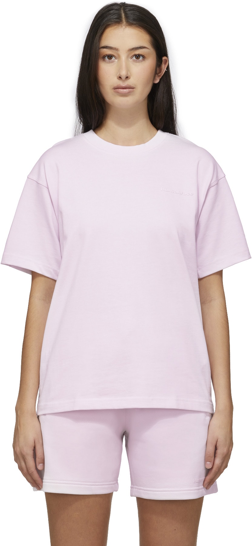 adidas Originals x Pharrell Williams: Pink Pharrell Williams Basics T-Shirt - 1