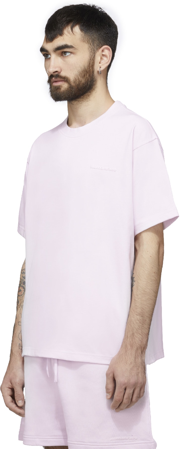 adidas Originals x Pharrell Williams: Pink Pharrell Williams Basics T-Shirt - 2