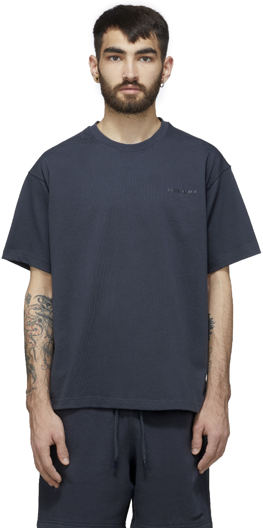 adidas Originals x Pharrell Williams: Grey Pharrell Williams Basics T-Shirt - 1