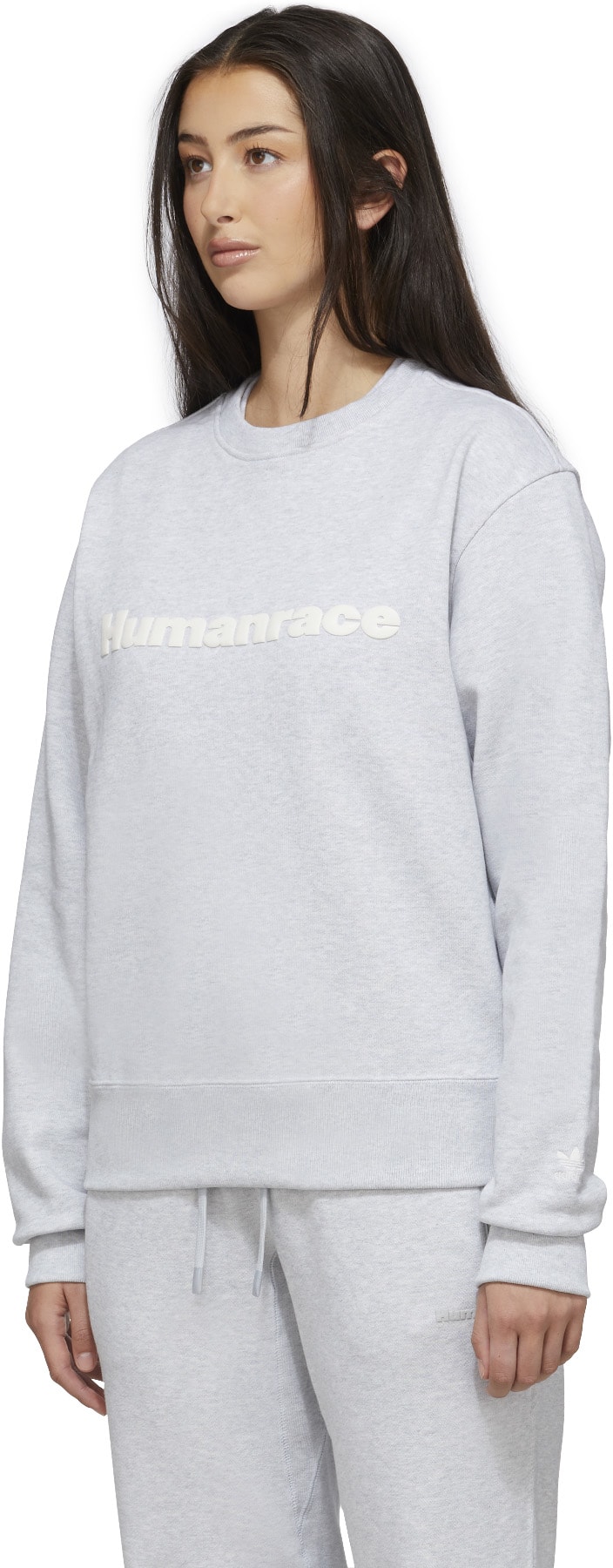 adidas Originals x Pharrell Williams: Grey Pharrell Williams Basics Crew Sweater - 2